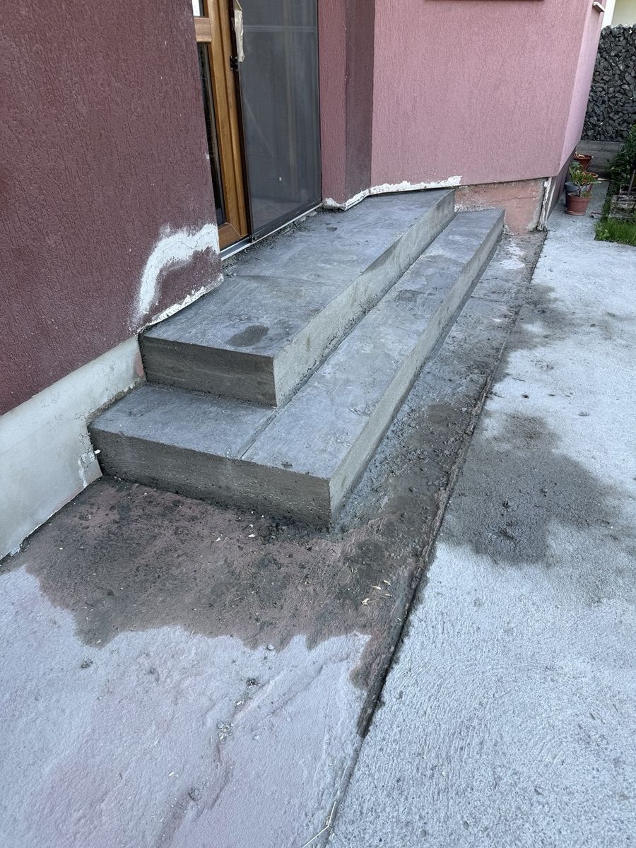 Trepte din beton după execuție
